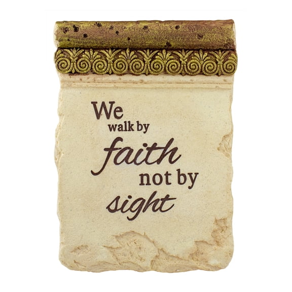 Northlight We Walk by Faith Not by Sight Plaque with Easel - 8"
