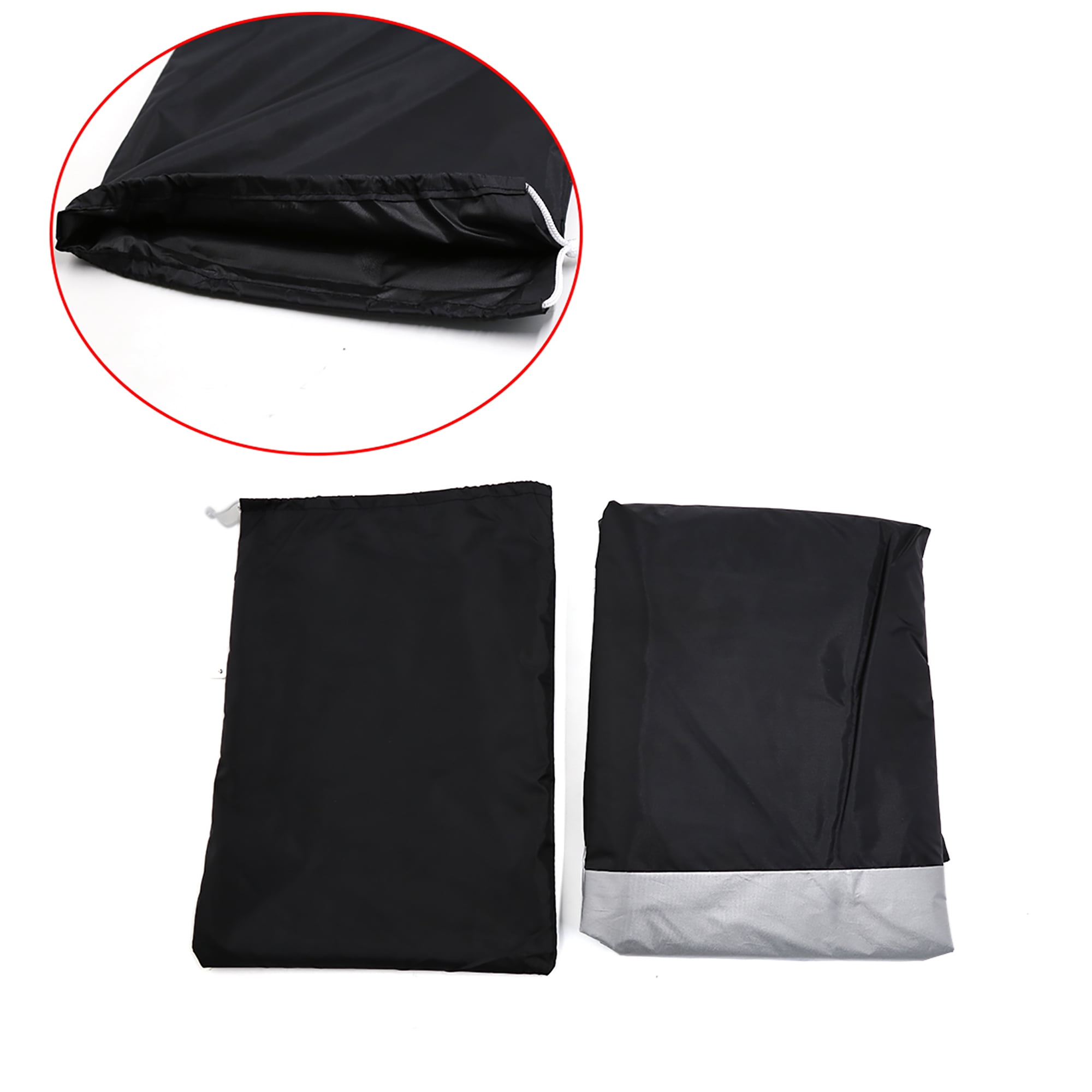 Unique Bargains 180T Motorcycle Cover Outdoor UV Rain Dust Proof Silver&Black XXL