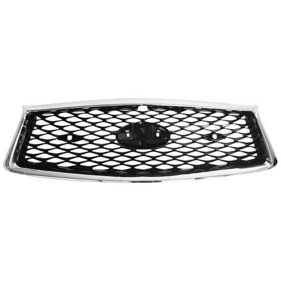 WaiRitoday Compatible With 2018 2019 2020-2023 Infiniti Q50 Chrome Grille Front Bumper Upper Mesh Grill