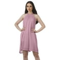 thumbnail image 1 of Moomaya Sleeveless Rayon Printed Halter Dresses Women Short Tank Summer Dress, 1 of 4