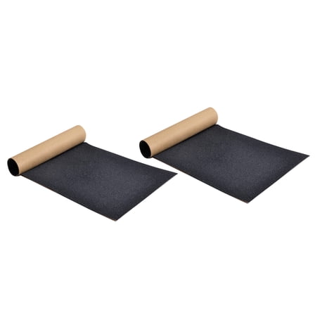 Supvox 2Pcs Black Abrasive Sandpaper for Skateboard Provides Strong Grip and Great Durability