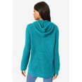 thumbnail image 2 of Roaman's Women's Plus Size Thermal Waffle Hoodie Zip Up Cardigan Jacket, 2 of 5