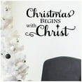 thumbnail image 3 of Christmas Begins with Christ North Star Vinyl Lettering Wall Decal Sticker Christmas Holiday Decals - Size: 12" H x 22" L  - Color: Black, 3 of 6
