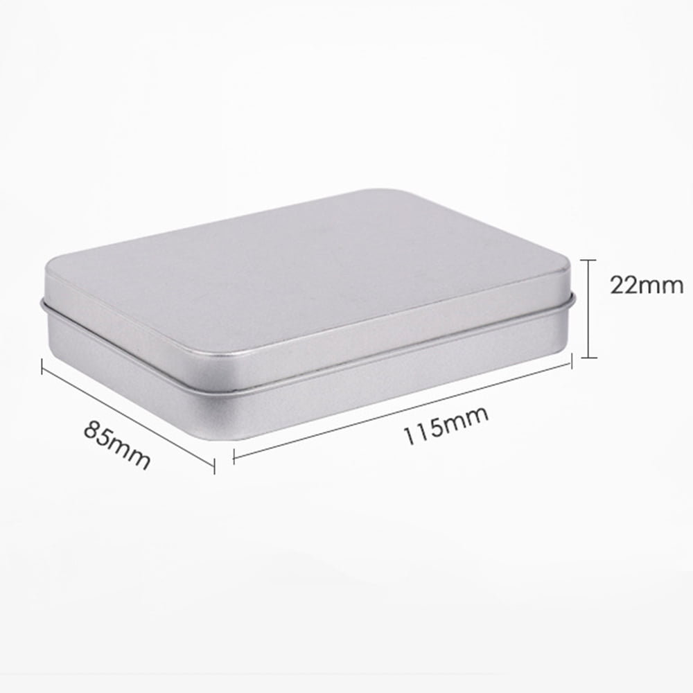 Abaodam 4pcs Box Small Storage Case Metal Tins with Lids Hinged Tins  Containers Empty Hinged Tin Metal Rectangular Tin Candy Storage Tin Small  Jewelry