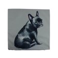 thumbnail image 2 of Dog | French Bulldog Black on Gray | Pillow Cover | Gift for Dog Lover | Throw Pillow | Dog Lover Gift | Dog Gifts | Dog Mom | Bedroom Decor, 2 of 2