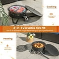thumbnail image 5 of Costway 17" Portable Gas Fire Pit with Folding Legs & Removable Grill Carrying Bag, 5 of 9