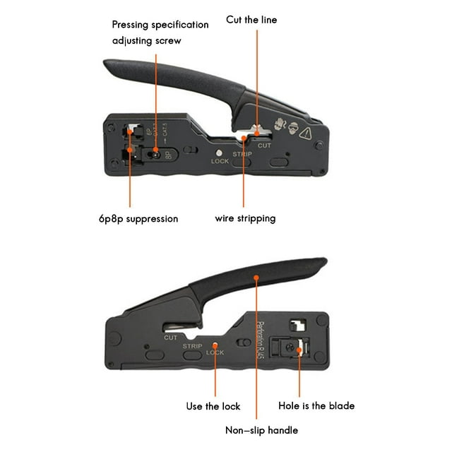 Câble Réseau Coupe-Bordures RJ45 Outil de Coupe pour RJ45 Cat7 Cat6 Cat5 Rj11 Rj12 Connecteur Pinces à Pince