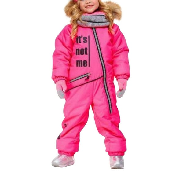 Mercatoo Girls Boys' 1-Piece Heavyweight Snowmobile Winter Snowsuit with Removable Hood Windproof Jumpsuit Mud Suit Snow Overalls