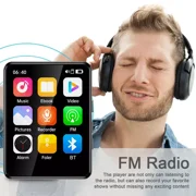 MP3 Player Bluetooth 5.3, 32GB Mp3 Music Player with 2.4 Touch Screen, Portable Digital Audio Player with HD Speaker FM Radio, Sports Music Player Recording Support up 128GB Black