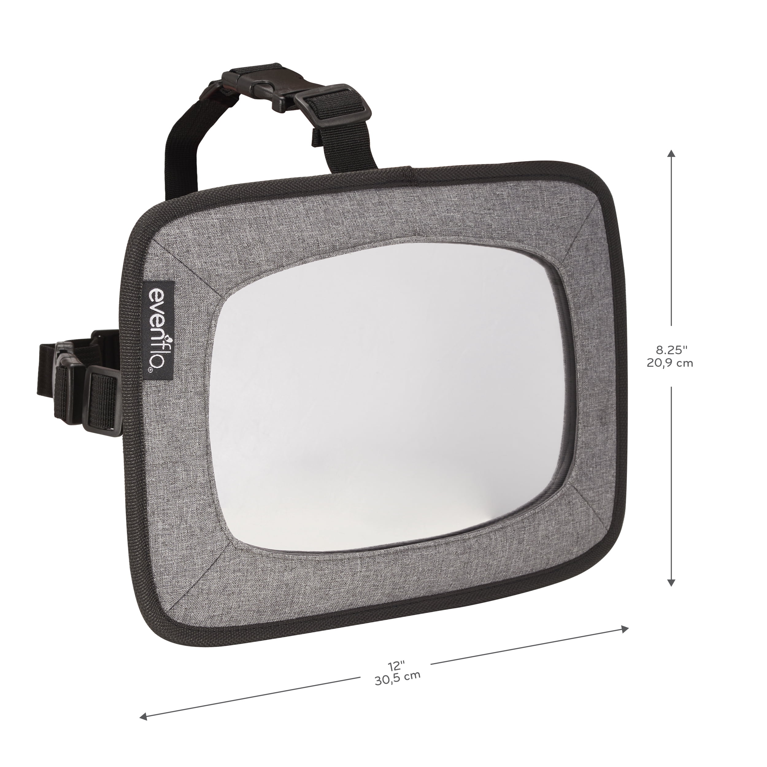 Evenflo Backseat Baby Mirror For Rear-Facing Child (Grey Melange)