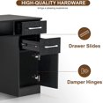 thumbnail image 4 of BarberPub Nail Makeup Desk with Drawers Manicure Table Cabinet Storage Beauty Salon Home Office Workstation 2844, 4 of 5