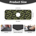 thumbnail image 2 of Logiee Light Green Excavator Print Kitchen Sink Splash Guard Faucet Mat for Splash Guard Behind Faucet Drip Catcher for Kitchen,Bathroom,Sink Mat,Dish Drying Mat,Bathroom-15" X 5.5", 2 of 7