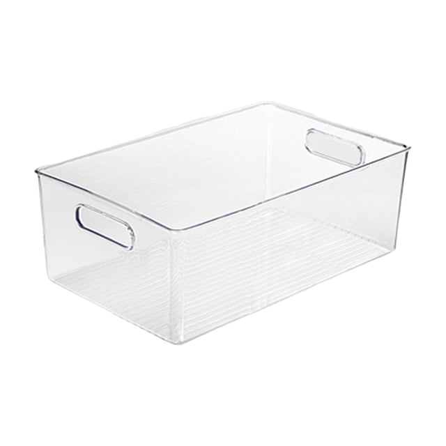 GUOOL Transparent Storage Organizer Bin Clear Storage Basket for Home Cabinet L