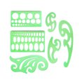 thumbnail image 1 of 1 Set Circle Stencil Plastic High-quality Convenient Use Eye-catching Templates for Drafting Exquisite Appearance Long Lifespan Type 10, 1 of 7