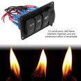 thumbnail image 3 of Acouto 12 / 24V Interruptor de luz dual negro 3 Interruptor + Luces traseras/Barra de luces LED/Luces todoterreno 3.4A Cargador de coche Compatible para vehículo RV Barco Yate Marina EOTVIA NO, 3 of 6