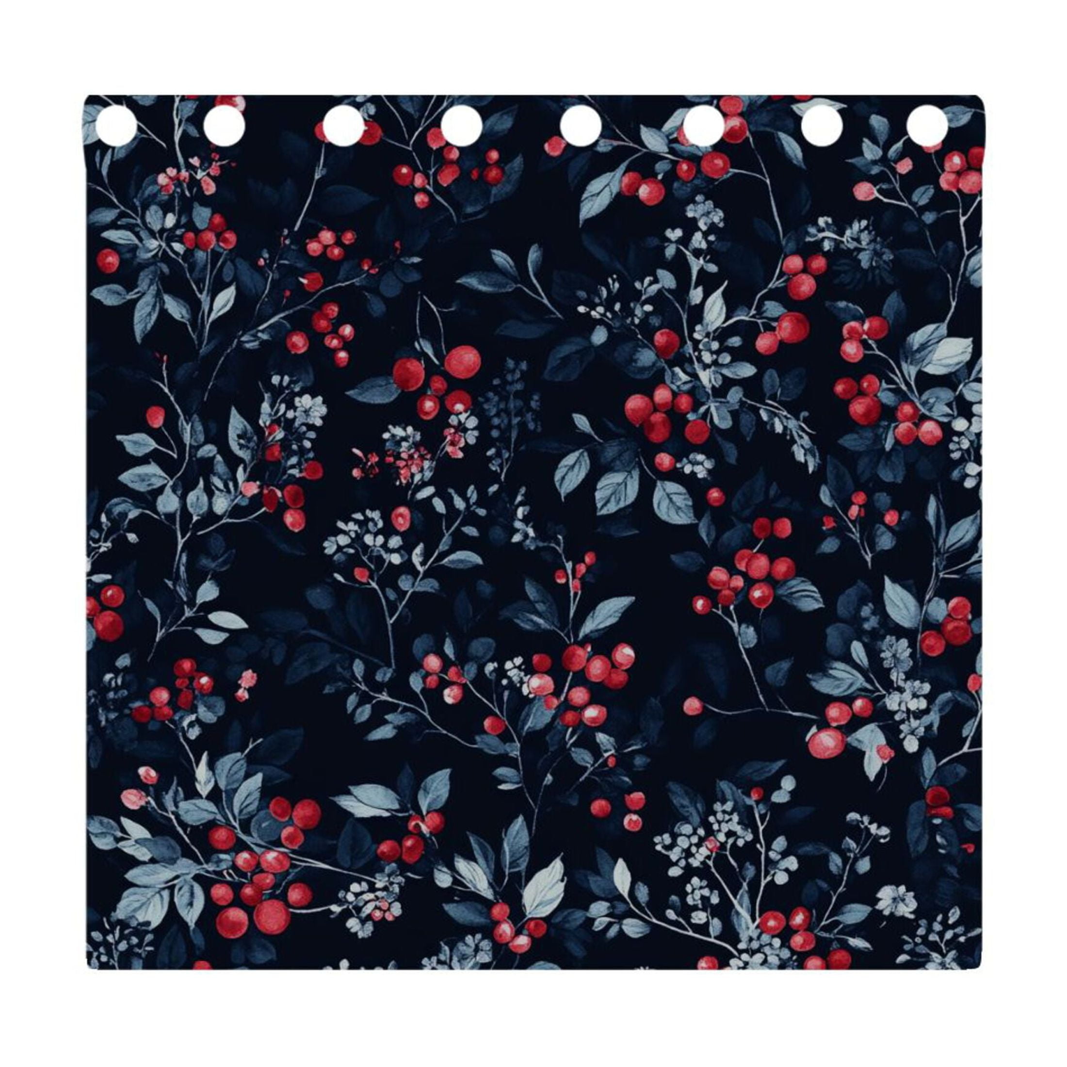 Berry and Leaf Blackout Curtains for Living Room Bedroom 55W x 54L Insulated Window Drapes 2 Panels