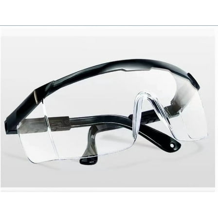 Safety Glasses, Anti-fog, Scratch Resistant Clear Wraparound Lenses and No-Slip Grips, Adjustable, Lab Goggles
