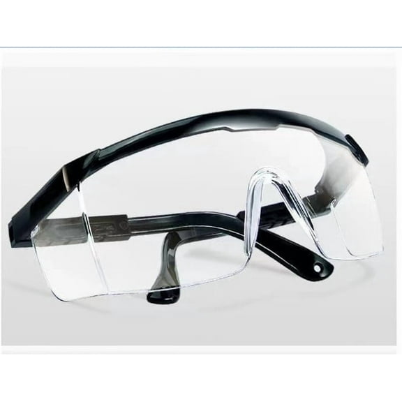 Safety Glasses, Anti-fog, Scratch Resistant Clear Wraparound Lenses and No-Slip Grips, Adjustable, Lab Goggles