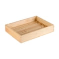 thumbnail image 1 of Bandeja rectangular de madera para servir carne, ideal para bufés, fiestas y uso doméstico. S, 1 of 9
