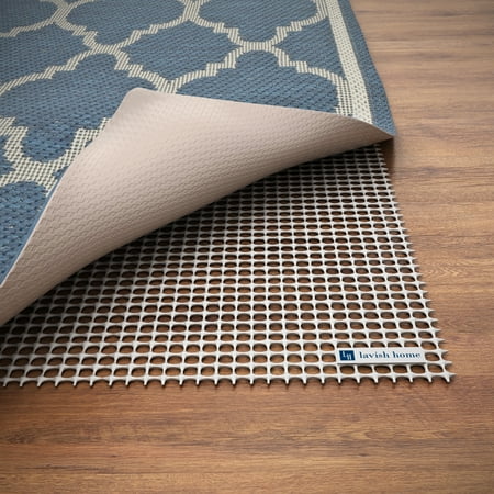 Non Slip Rug Pad- Rubber Non Skid Gripper for Area Rugs on Hard Surfaces and Wood Floors (Multiple Sizes)- Trim to Fit Multiple Rug Sizes By Lavish Home