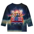 thumbnail image 5 of Taqqpue 4th of July Shirt for Girls and Boys American Flag T-Shirts for Kids Toddler Cotton Summer 3/4 Sleeve Crewneck Tops Patriotic Tee Tops Kids Independence Day Outfit 1-13 Years, 5 of 5