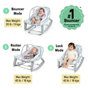 Ingenuity Keep Cozy 3-in-1 Vibrating Infant & Toddler Baby Bouncer and Rocker Chair, Gray