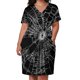 thumbnail image 3 of Vestido holgado con bolsillos y diseño de laberinto de telaraña para mujer, vestido de verano 2025, vestido largo de noche para mujer., 3 of 7