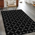thumbnail image 4 of 3x5Ft Area Rugs Black Morocco Non-Skid Rubber Backing Large Rectangle Rugs - Living Room Bedroom Home Office, Geometric Leaf Diamond Lattice Abstract Indoor Floor Mat Carpets Washable Rug, 4 of 9