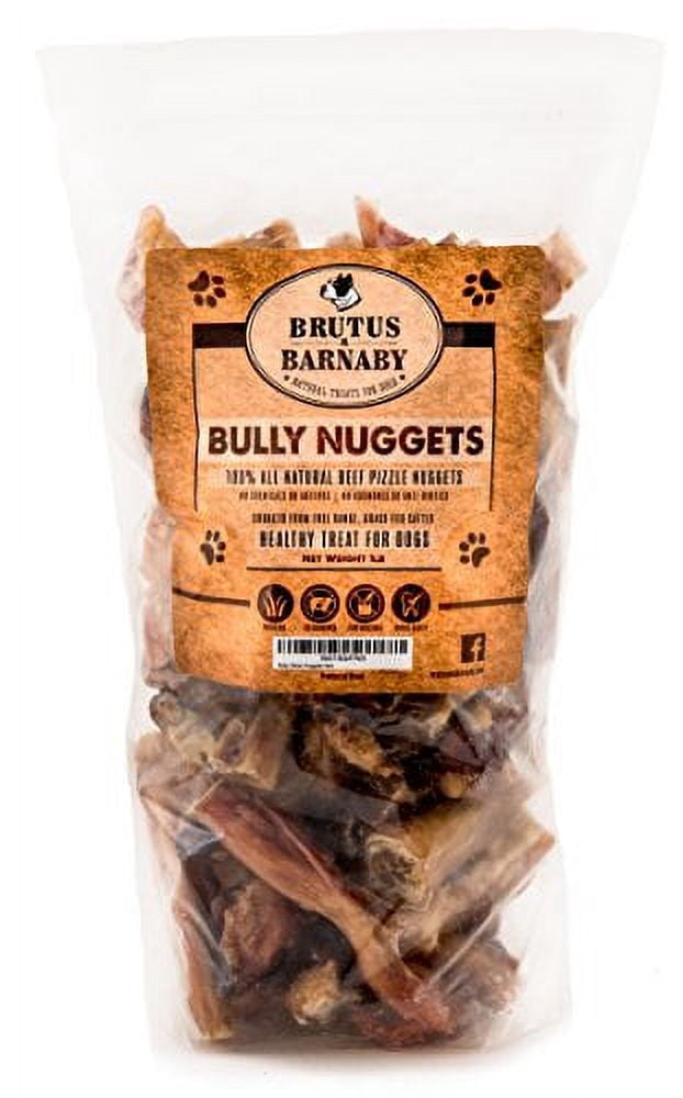 Brutus & Barnaby Bully Nuggets Dog Treat All-Natural & Grain Free Bully Sticks for Dogs, 1 lb