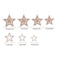 thumbnail image 4 of Inteprter 7 piezas de decoraciones de estrellas colgantes de estrellas colgantes huecos adornos decorativos para festival de actividades, plata Kits de decoración para fiestas champán, 4 of 6