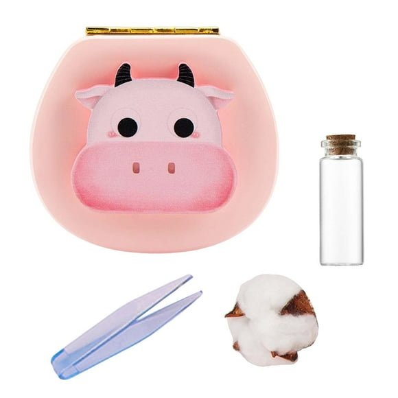 Caja de almacenamiento de Caja de ahorro de soporte de dientes s Recuerdo para niños recién nacidos rosa CUTICAT organizador de almacenamiento de dientes