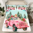 thumbnail image 2 of Homewish Pink Truck 4pcs Bed Sheets for Children Teens Girls,Christmas Gingerbread Man King Sheets,Merry Christmas Super Cozy Sheet Set,Ultra Soft Home Decor, 2 of 7