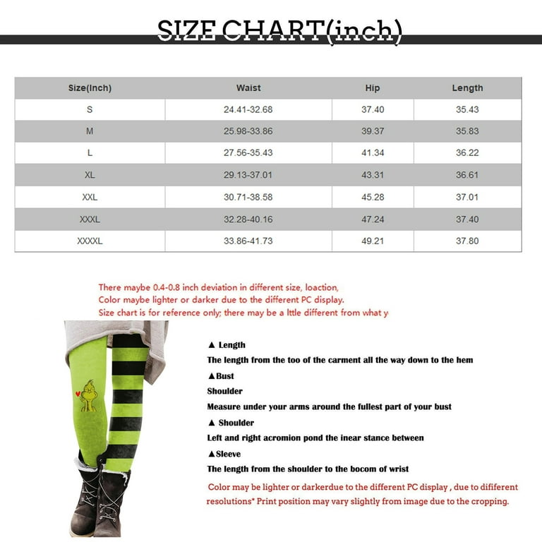Grinch Sweatpants Christmas Grinch Printed Leggings Women's High Waist  Quick Dry Running Tights Printed Training Compression Workout Pants Yoga  Leggings 