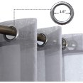 thumbnail image 3 of ZMLEVE Color Block Sheer Curtains 84 Inch Length 2 Panels Set, Linen Look Semi Sheer Drapes Grommet Window Curtain Panels for Living Room, Set of 2 Panels, 52 x 63 Inch, Grey and White, 3 of 7