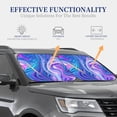 thumbnail image 4 of Fotbe Swirl Blue And Purple 2-Piece Car Windshield Sun Shade | Sun Blocker for Car Windshield | Foldable Automotive Interior Accessories for Sun Protection-Medium, 4 of 7