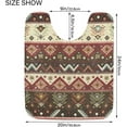 thumbnail image 5 of SKYSONIC Toilet Bathroom Rugs Sets 2 Piece, Geometry Western Style Soft Absorbent Fluffy Toilet Mat Set Non-Slip Rubber Backing Bath Mats for Bathroom,16"x24"+20"x24", 5 of 7