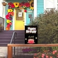 thumbnail image 5 of Happy Birthday Big Cake Garden Banner Cartoon Double-sided Printing Linen Outdoor Sign Lawn Sign House Sign Poster Party Decoration Supplies Suitable For Birthday Party (12.5 X 18 Inches) (black-4), 5 of 6