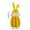 Yellow, variant on Sruoe Yellow DIY Wooden Easter Bunny Figurine, 3D Assembly Rabbit with White Feather Trim, Easter Decorations for Home Tabletop Ornament Spring Farmhouse Gift for Kids Craft