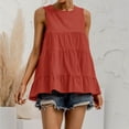 thumbnail image 3 of Women's Summer Casual O-Neck Regular Soild Long Sleeve T-Shirt Blouse t-shirts womens, 3 of 9