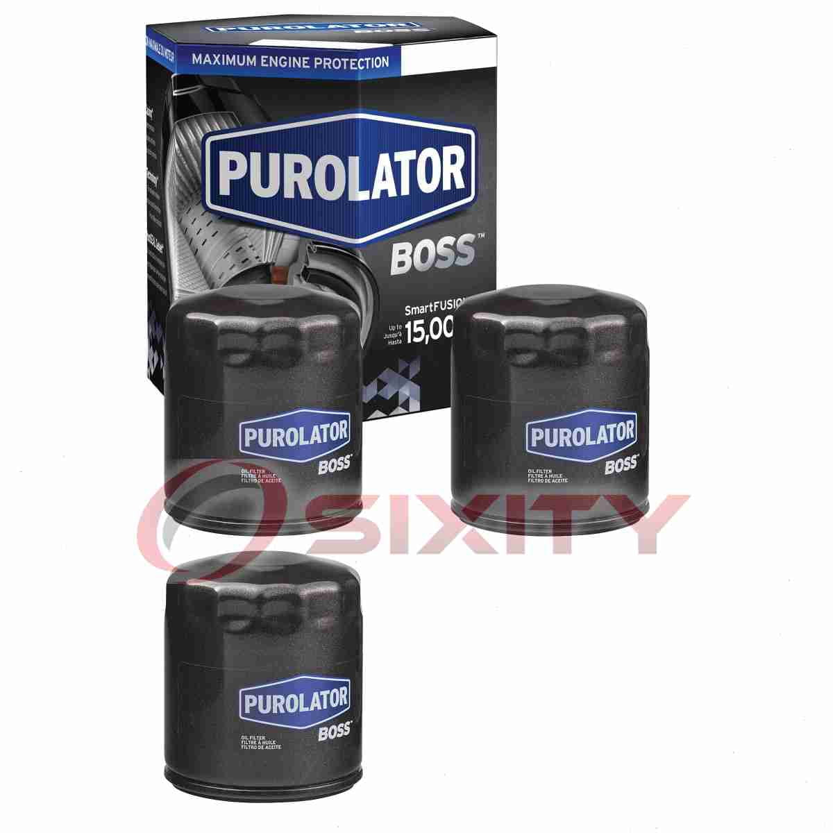 3 pc Purolator BOSS PBL12222 Engine Oil Filters for Oil Change Lubricant Filters Fits select: 2007-2019 CHEVROLET SILVERADO, 2013-2023 RAM 1500