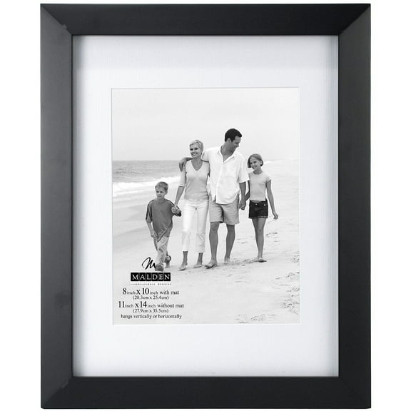 Black BERKLEY matted 11x14 8x10 frame by Malden Design - 8x10