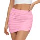 thumbnail image 2 of Falda de bikini corta de color liso con estampado floral calado para mujer, 2 of 7