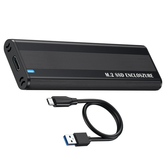 Sidaley M2 SSD Enclosure Case Instalación sin herramientas NVME Protocolo dual Disco duro M.2 a USB Adaptador de unidad de estado sólido Type3 NO3
