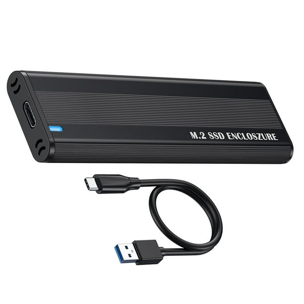 Cateissary Caja de carcasa M2 SSD NVME SATA Protocolo dual Cartucho de disco duro Adaptador M.2 a USB Cajas de disco NGFF Herramienta Cables de computadora 10 Gbps CA