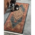 thumbnail image 1 of Unique Loom 3137368 2 Pi 7 Po x 6 Pi 7 Po Arsaces Sahand Runner Rug&44; Bleu Foncé, 1 of 5