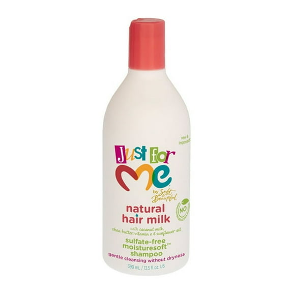 Just for Me Natural Hair Milk Sulfate Free Moisturesoft Shampoo, 13.5 Oz, 3 Pack