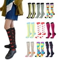 thumbnail image 2 of Chaussettes de Compression 20-30mmhg Longueur Genou Chaussettes de Sport Course Femmes Bas de Randonnée pour Unisexe Course Cyclisme, Vert, Point, L/TG, 2 of 9