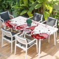 thumbnail image 2 of Valentines Day Gnomes Table Cloths for 6 Foot Rectangle Tables, Pink Red Love Heart Eucalyptus Patio Waterproof Elastic Fitted Tablecloths, Washable Rectangular Table Cover for Camping, 2 of 8