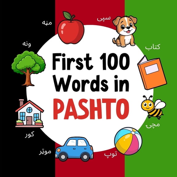 Learn Pashto First 100 Words in Pashto: Bilingual English Pashto Picture Book for Kids with Pronunciations, Language Learning Flashca, (Paperback)