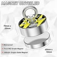thumbnail image 3 of FINDMAG Magnet Fishing Kit, 1000 lbs Strong N52 Magnet for Fishing, Diameter 2.95inch(75mm), Fishing Magnet with Case, Gloves, 65ft Rope, Backpack, Scraper, 10 Piece Complete Set Fishing Magnet Kit, 3 of 6